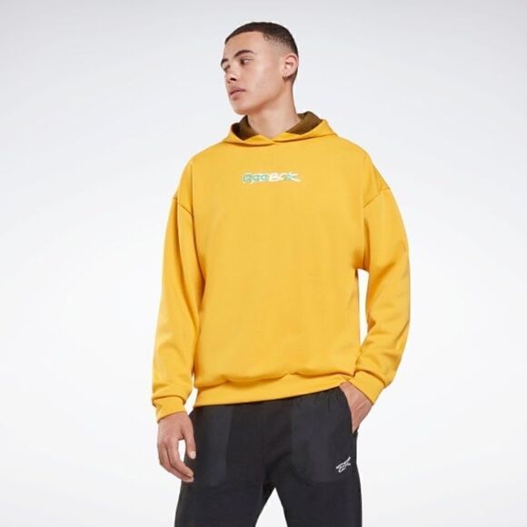 REEBOK Men's Training MYT OTH Semi Solar Gold Hoodie Sweatshirt NEW - Picture 2 of 6